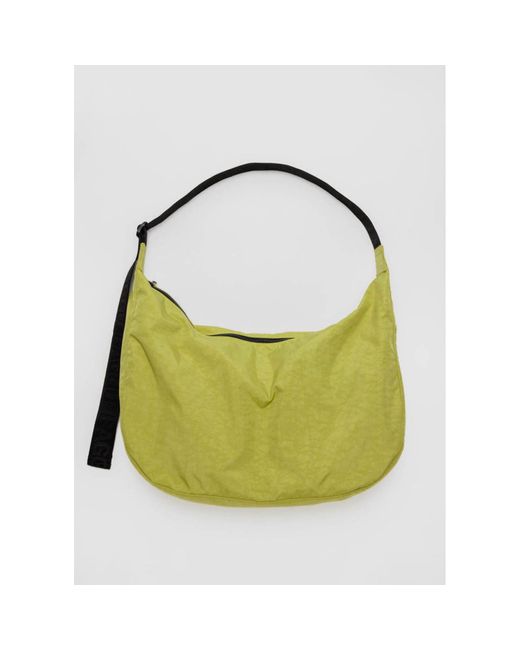 Baggu Green Large Nylon Crescent Bag