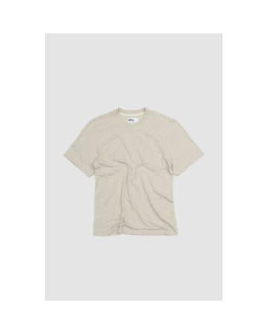 Margaret Howell Schlichtes t-shirt aus bio-baumwoll-leinen-jersey, natur in White für Herren