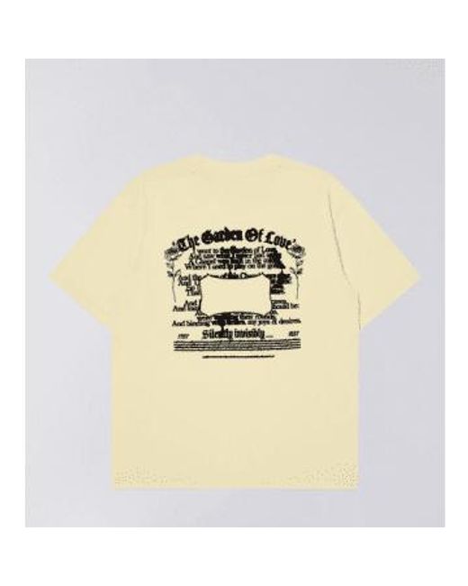 Edwin Yellow Garden Of Love T-shirt Ss Tender M for men