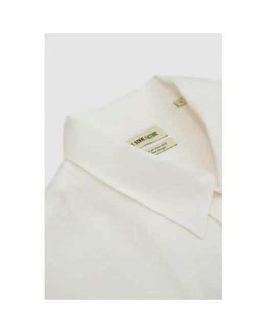 Collier camp broired shirt off De Bonne Facture pour homme en coloris White