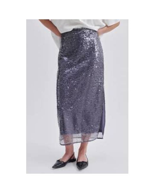 Second Female Gray Vaja Sequin Skirt Stormy Weather S