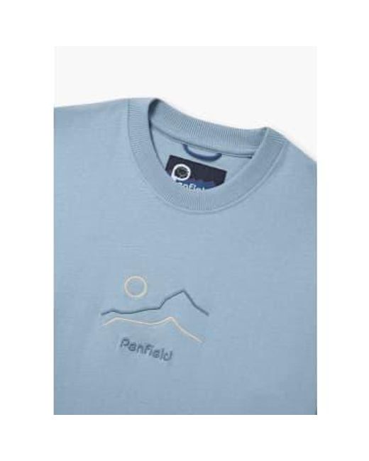 Penfield Herren bestickte Berg-T-Shirt in weicher Chambray in Blue für Herren
