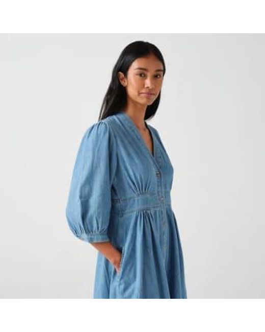 Robe Audrey en vintage d'été seventy + mochi en coloris Blue