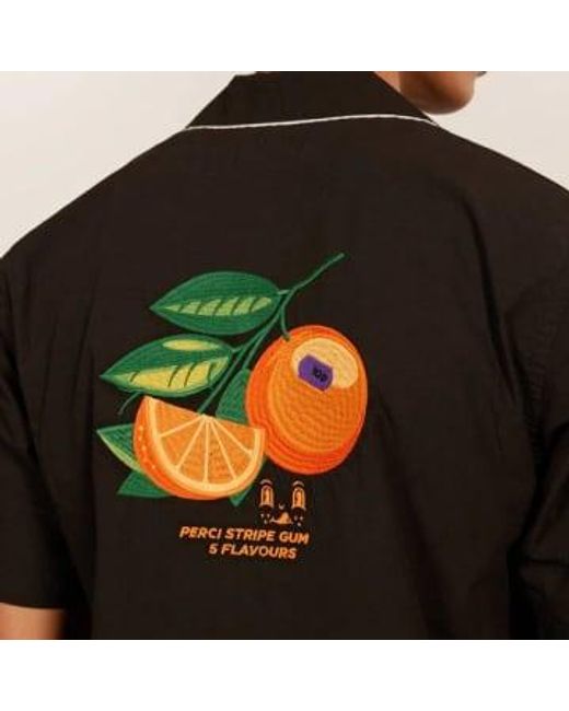 Percival Black Percico Bowling Shirt for men