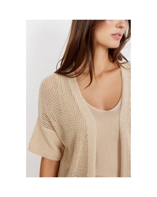 Soya Concept Sand Gabbi Relaxed Cardigan in Natural | Lyst
