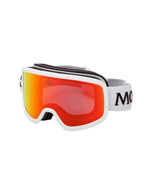 Moncler Terrabeam Two Tone Optical White Ski Goggles in Red Lyst