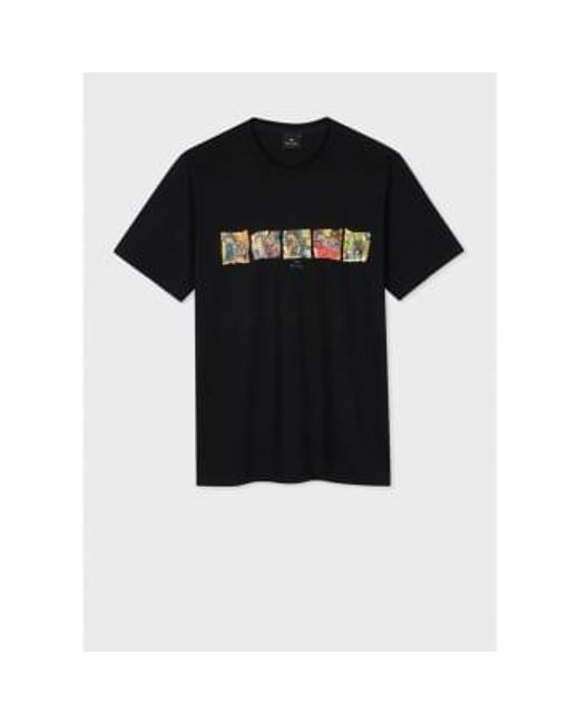 Paul Smith Black Zebra Comic Strip Graphic T-shirt Col: 49 Navy, Size: Xxl Xxl for men