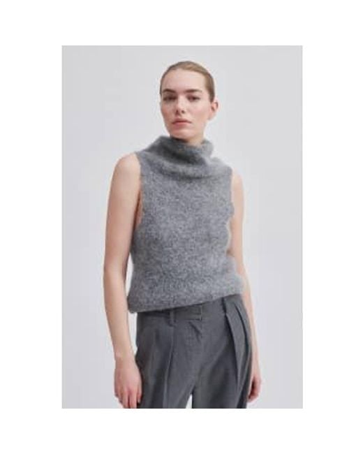 Second Female Gray Kinne Knit Vest Xsmall