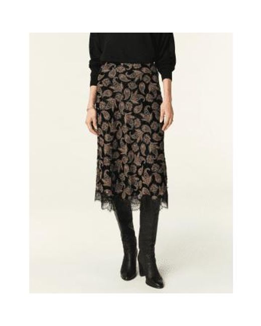 Ba&sh Black Rita Paisley Skirt