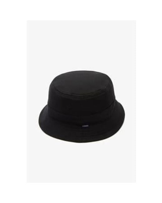 Lacoste Black Organic Cotton Bucket Hat Medium