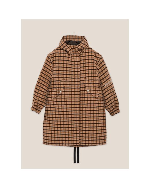 YMC Beige Multi Wool Blend Hunter Parka Coat in Brown | Lyst