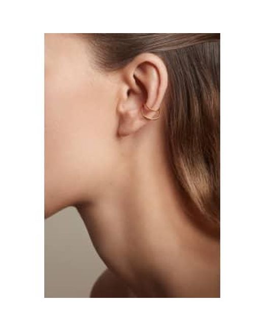 April Please Brown Double Ear Ring In Gabriel Recycled Plated
