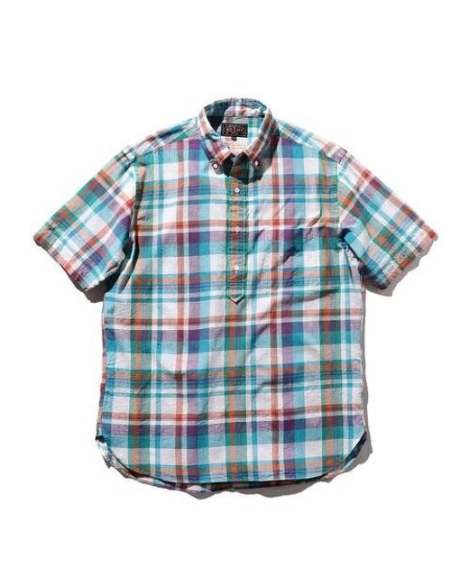 Beams Plus B.D. Pullover Short Sleeve Indian Madras Check Sax in Blue for Men Lyst UK