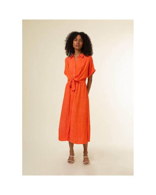 FRNCH Alienor Dress Orange in Red | Lyst