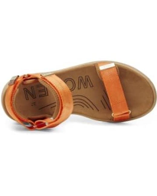 Lignes sandales-tigre-wl926 Woden en coloris Brown