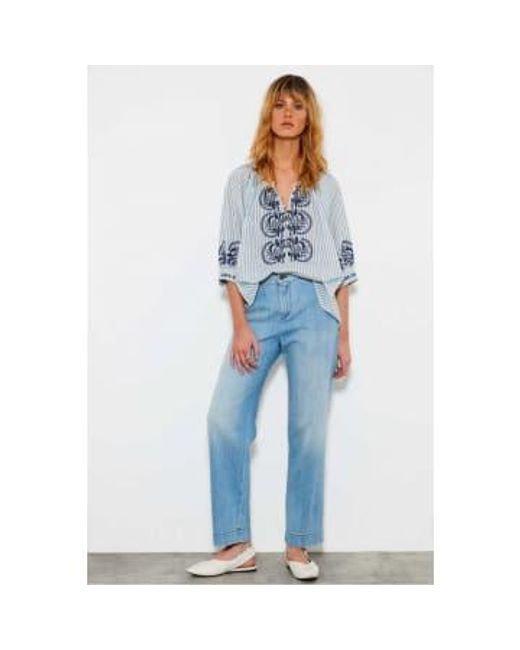 Five Jeans Blue Bia Blouse Small