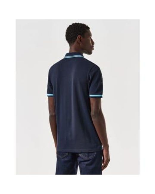 Weekend Offender Blue Levanto Polo With Contrasting Tipping for men