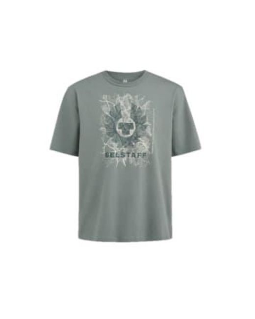 Belstaff Gray T-shirt Map Mineral for men