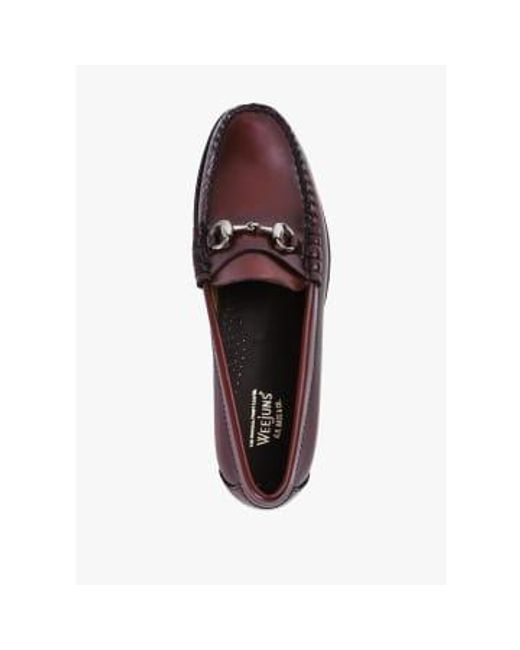 Gh Bass And Co Mens Easy Weejun Lincoln Moc Loafers In Wine di G.H.BASS in Brown da Uomo