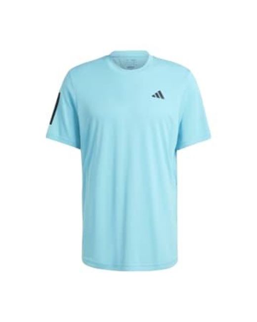 T Shirt Club 3 Stripes Uomo Light di Adidas in Blue da Uomo
