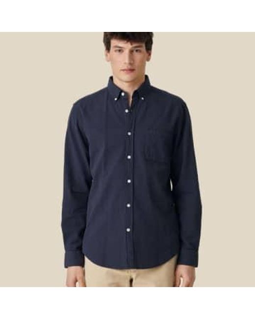 Portuguese Flannel Blue Atlantico Shirt Navy S for men