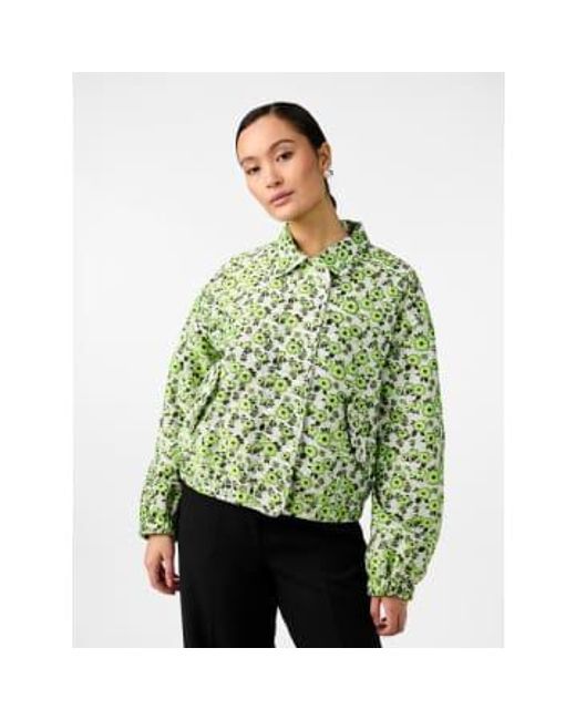 Y.A.S Green | Shuna Ls Bomber Jacket Wild Lime Xs