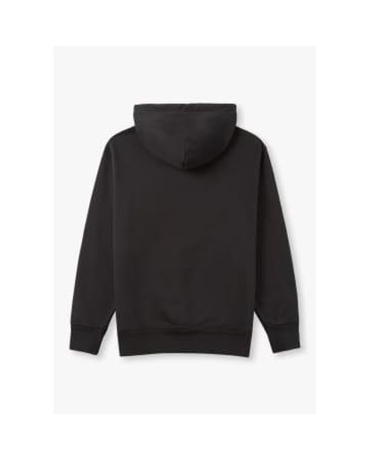 C P Company Herren baumwolldiagonale fleece logo hoodie in schwarz in Black für Herren