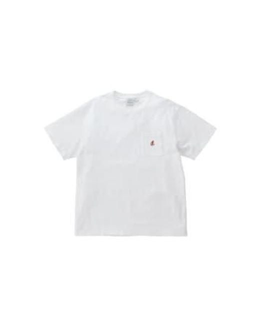 Gramicci White One Point Logo T-shirt for men