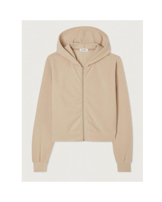 American Vintage Sweat Capuche Zippée Wymotown in Natural | Lyst