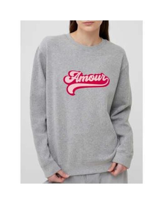 French Connection Gray Amour Graphic Sweatshirt