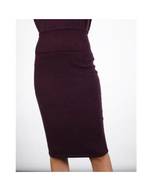 Les 100 Ciels Purple Cristen Cashmere Skirt