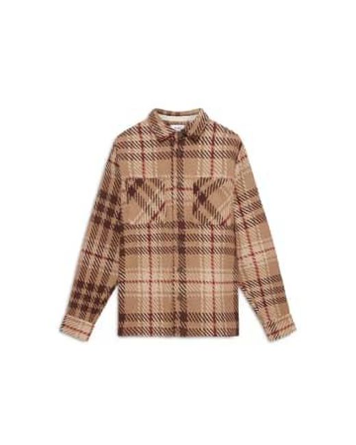 Wax London Brown Whiting Overshirt for men