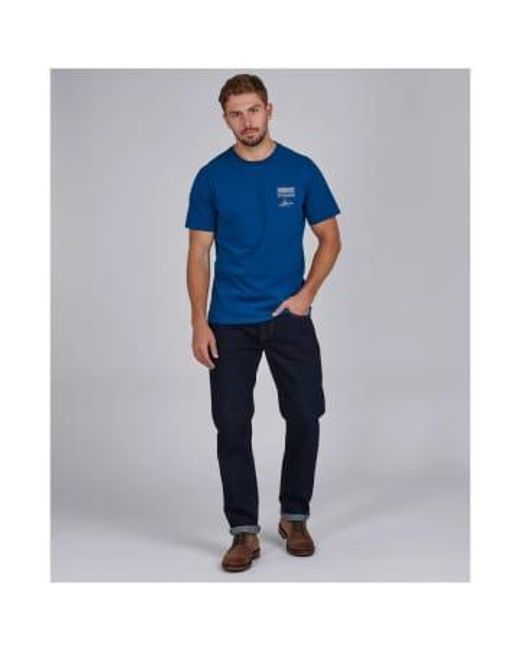International Smq Signature T Shirt di Barbour in Blue da Uomo