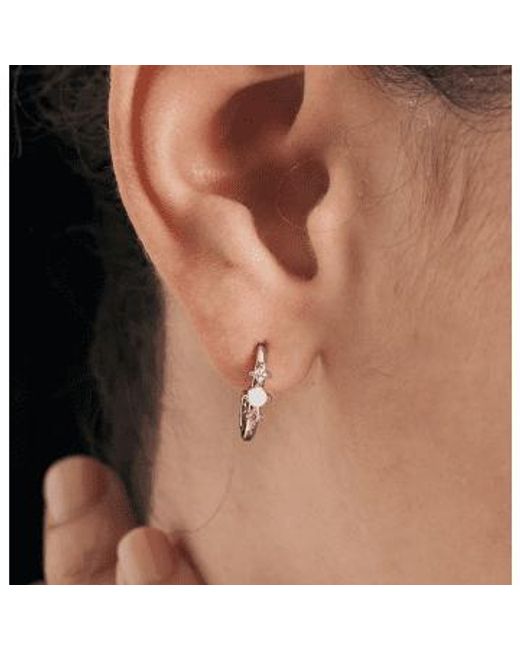 Boucles d'oreilles hyoto opal oval huggie Ania Haie en coloris Metallic