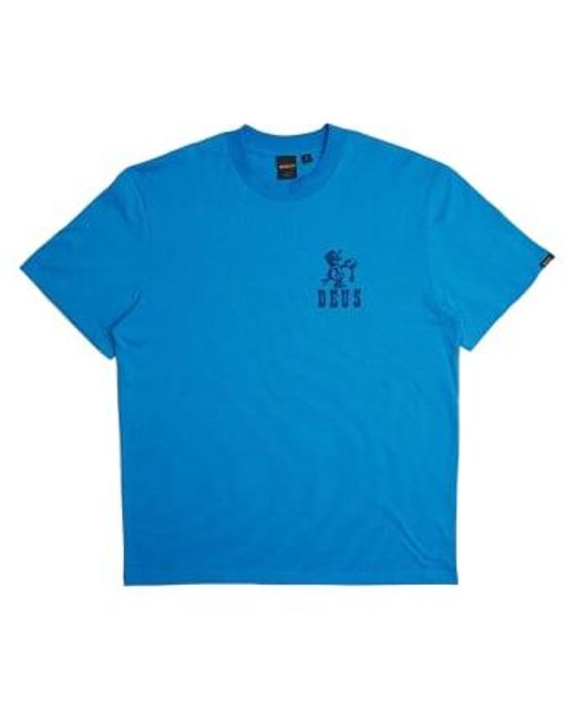 Deus Ex Machina Blue Old Town Short-sleeved T-shirt for men