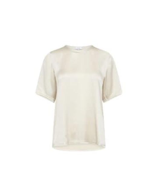 Levete Room White Oyster Gunhilda Silk Mix T-Shirt