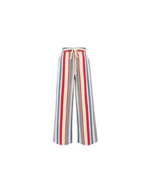 Pantalon coton à rayures Pelly FRNCH en coloris Red