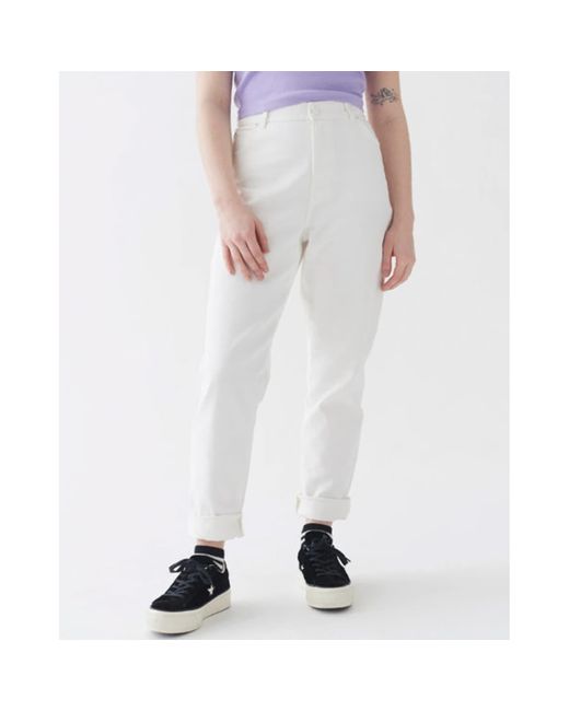 Lazy Oaf Lo Mom Jeans Ecru in White | Lyst