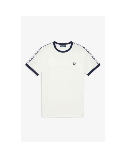 Fred Perry Taped Ringer T-shirt White | Lyst