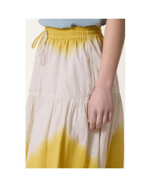Leon & Harper White Juize Mustard Skirt 36