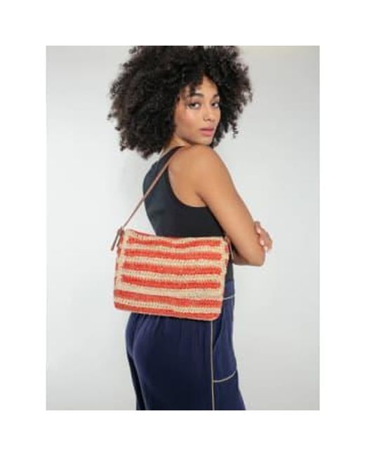Nooki Design Multicolor Bella Crochet Stripe Bag