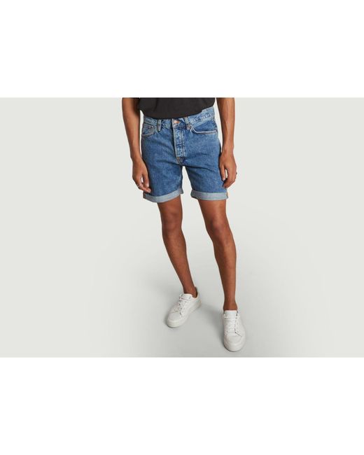 Nudie Jeans Denim Josh Shorts in Blue 