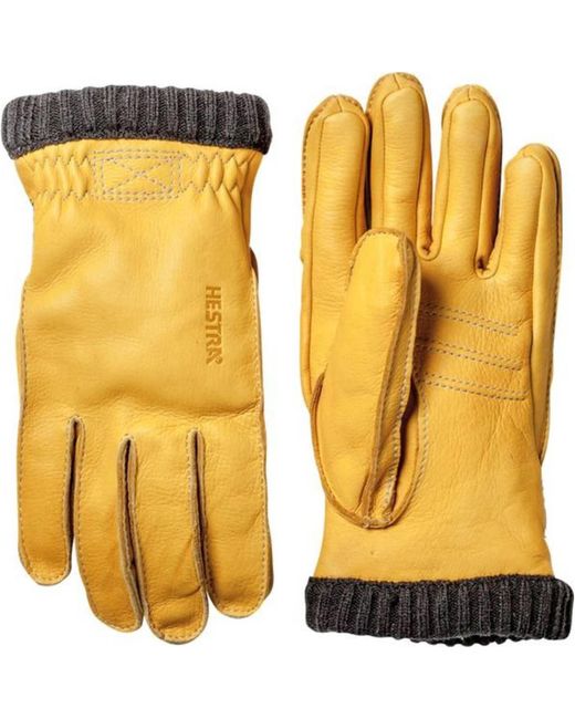 Hestra Natural Yellow Deerskin Primaloft Rib Gloves | Lyst