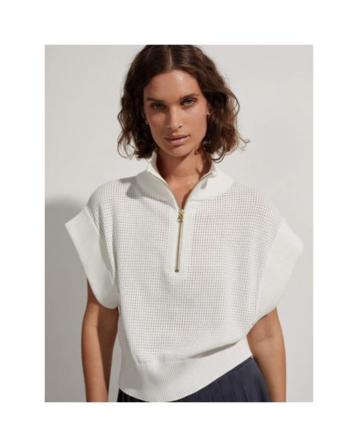 Varley Fulton Cropped Knit Snow White Lyst