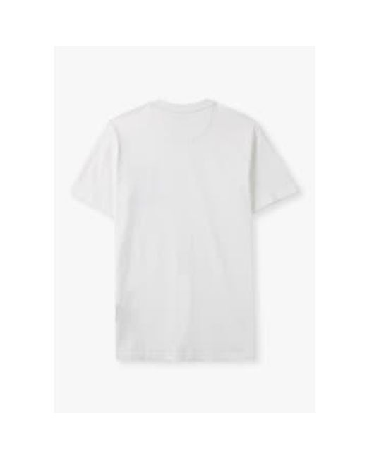 Aquascutum White S Active Club Check Pocket T-shirt for men