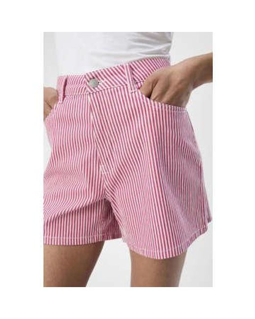 Sola sandhell pastel twill shorts Object en coloris Pink