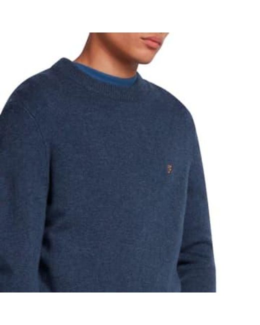 Birchall lambswool crew sweater Farah pour homme en coloris Blue