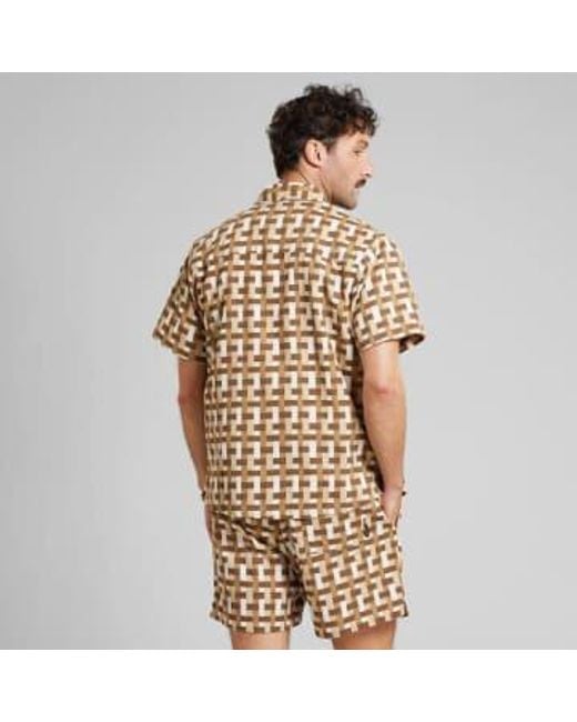 Dedicated Brown Marstrand Shirt Square Weave S for men