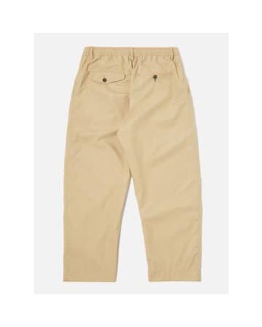30149 Oxford Pant In Recycled Poly Tech di Universal Works in Natural da Uomo