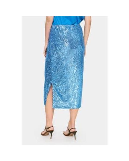 Saint Tropez Blue Evitasz Sequin Skirt